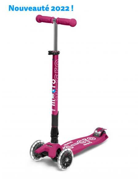 MAXI MICRO Deluxe Trottinette PLIABLE Baie Rouge Led