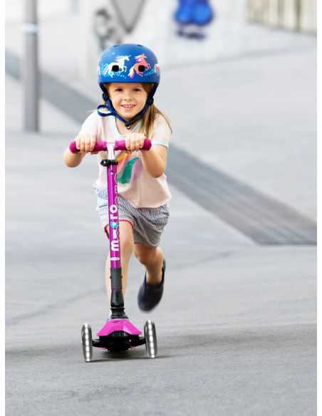 MAXI MICRO Deluxe Trottinette PLIABLE Baie Rouge Led