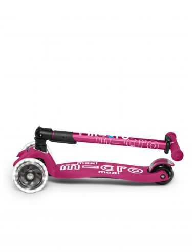 MAXI MICRO Deluxe Trottinette PLIABLE Baie Rouge Led