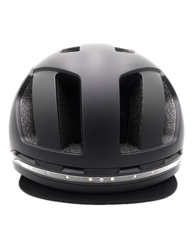 Casque velo / trottinette noir avec LED et telecommande guidon