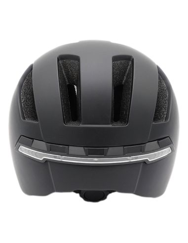 Casque velo / trottinette noir avec LED et telecommande guidon