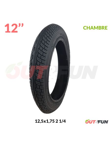 Pneu GONFLABLE 12,5x1,75 ou 2 1/4 Draisienne 