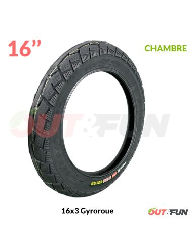 Pneu GONFLABLE Gyroroue 16x3Chaoyang