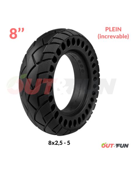 Pneu PLEIN increvable 8x2,5