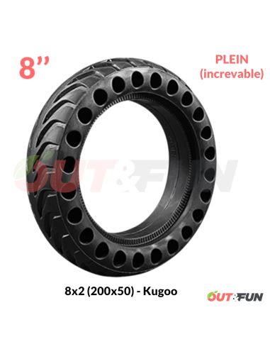 Pneu PLEIN increvable Kugoo 8x2