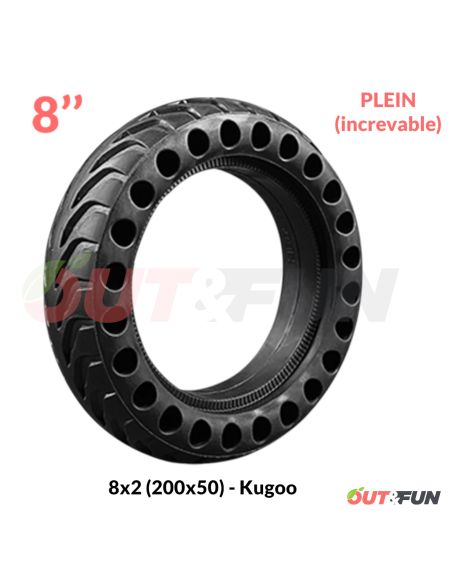 Pneu PLEIN increvable Kugoo 8x2