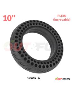 Pneu PLEIN increvable 10x2,50