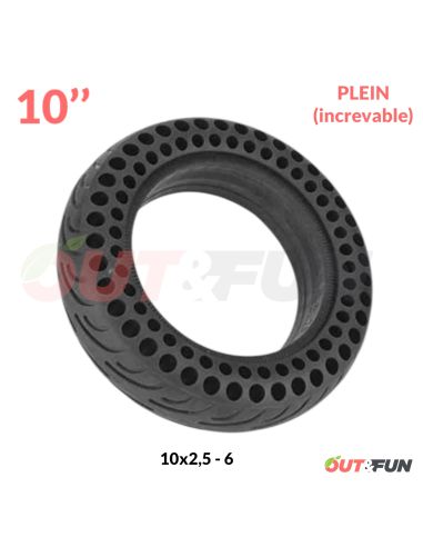 Pneu PLEIN increvable 10x2,50