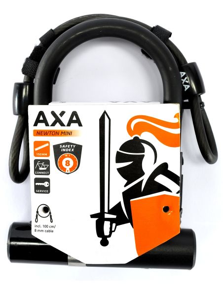 ANTIVOL U 14X80X150MM CLE +CABLE 1000X8 "NEWTON MINI"