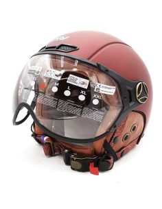 Casque JET FRV Bordeaux Mat