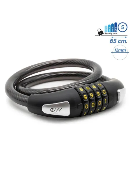 Antivol câble avec code-65 cm cat 5