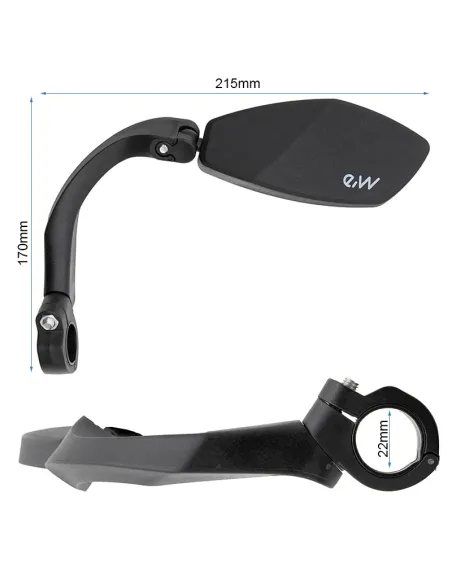 Rétroviseur Gauche pliable fixation sur guidon