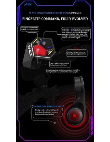 DUALTRON SONIC ALIEN 2025 – 72V 40Ah • Contrôleur Tenzon • ABS/EBS • GPS • Turbo Trottinette électrique Dualtron - Minimotors
