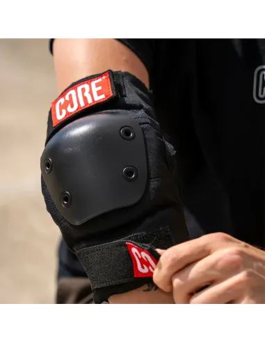 CORE Pro coudières (protège-coudes) Noir/Rouge CORE