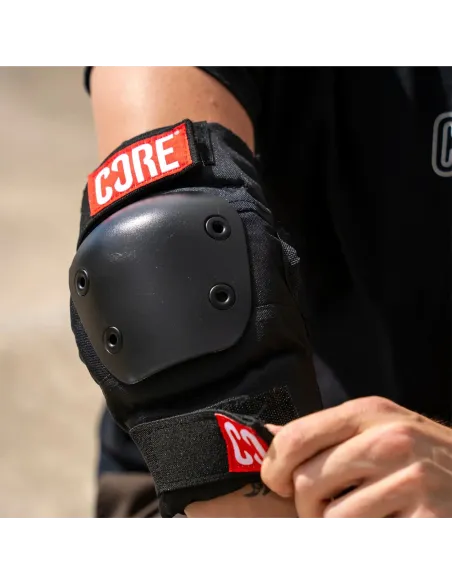 CORE Pro coudières (protège-coudes) Noir/Rouge CORE