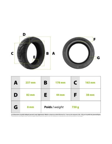 Pneu GONFLABLE 80/55-6.5 Xuancheng