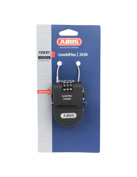 Antivol Abus Câble A Combinaison / Code COMBIFLEX 2450 L800 mm DIAM 1.8 mm ABUS