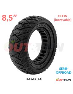 Pneu PLEIN increvable 8,5x2,6 Vsett 8(Av) Vsett 9 (Av&ar)- Kulirin G2 PRO 2023  WATTIZ