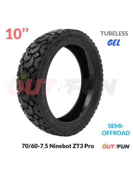 Pneu TUBELESS 70/60-7.5 Semi-Offroad Ninebot ZT3 Pro Gel Anti-crevaison WATTIZ