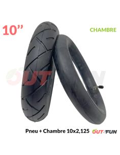 Pneu GONFLABLE + Chambre à air 10x2,125 (17/152) Yuanxing