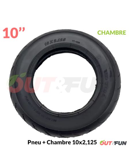 Pneu GONFLABLE + Chambre à air 10x2,125 (17/152) Yuanxing