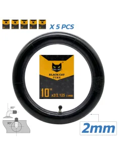 Chambre à air 10x2-2.125 renforcée 2.0mm Premium valve 90x90° Black cat