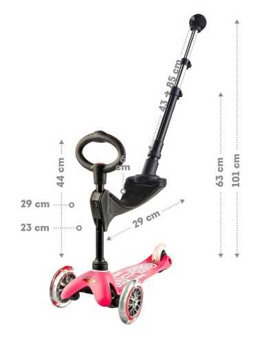 MINI MICRO 3-EN-1 DELUXE PUSH ROSE