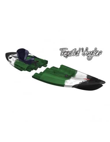 TEQUILA GTX Angler solo (seat on top 1 place) - Kayak modulable spécial pêche - vert camo
